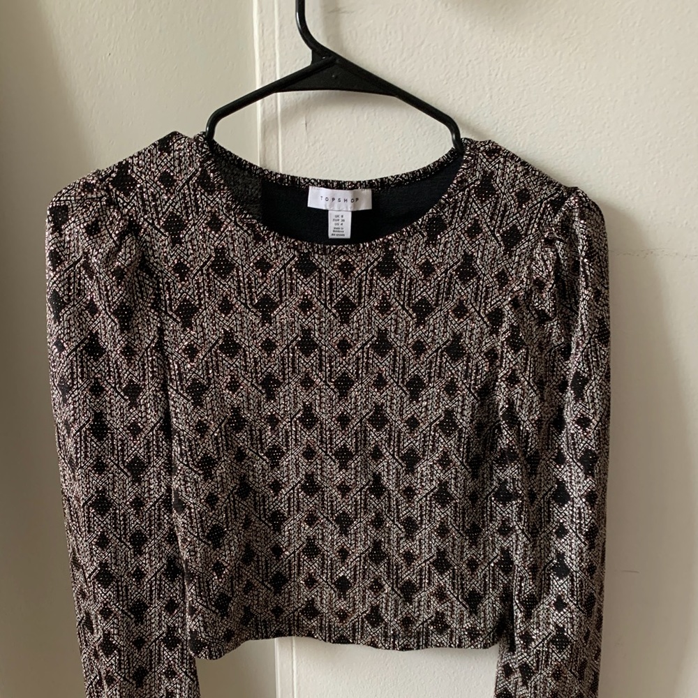Topshop Shimmery Crop Top